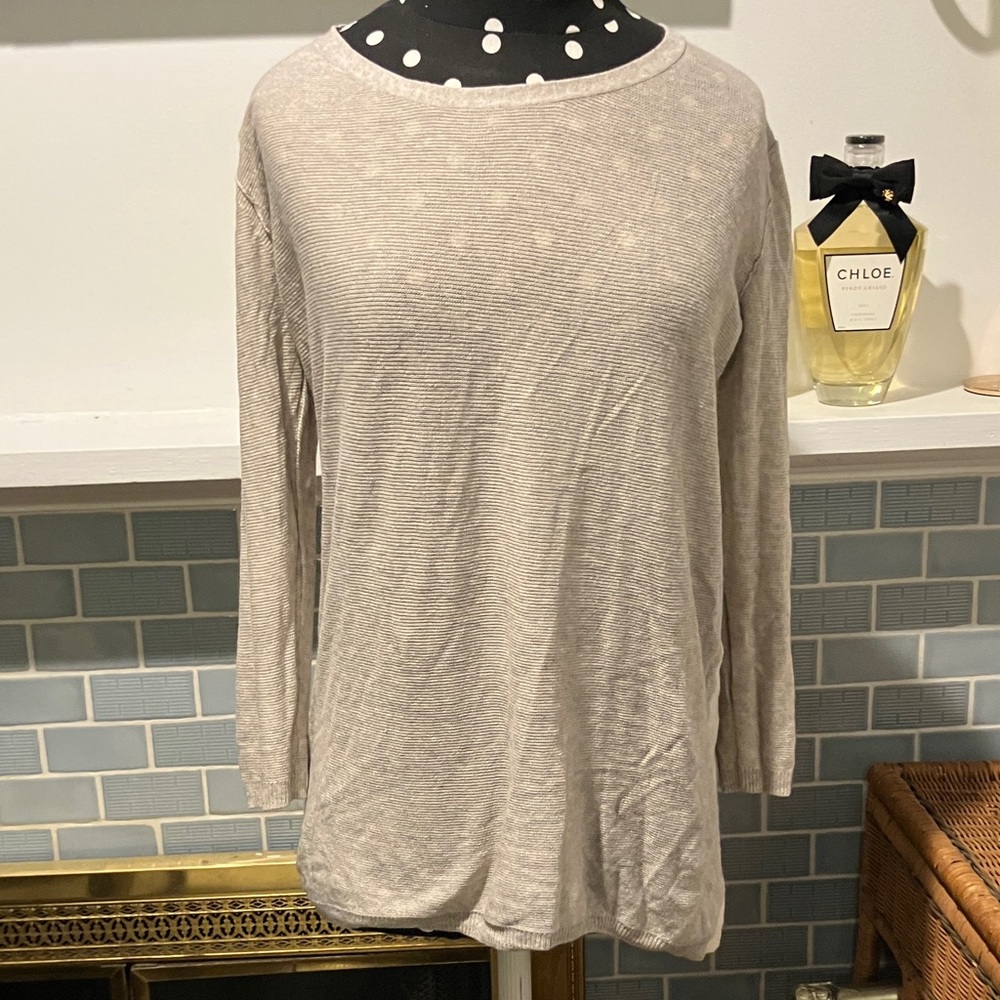 Babaton Heathered Beige Long Sleeve Tee